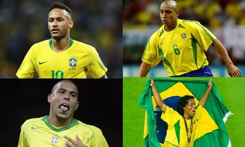 10 cầu thủ có số lần khoác áo ĐT Brazil nhiều nhất: Neymar, Ronaldo ở đâu?
