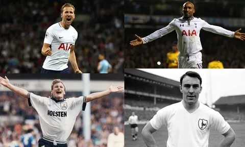 10 cầu thủ ghi nhiều bàn thắng nhất trong lịch sử Tottenham: Harry Kane đứng thứ mấy?