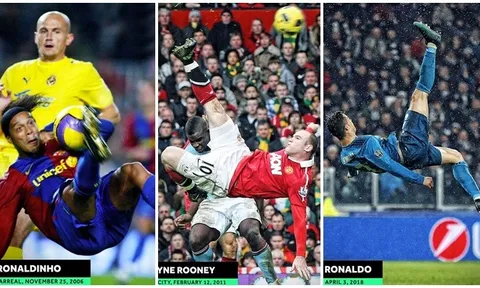 10 cú xe đạp chổng ngược đẹp nhất thế kỷ 21: Rô "vẩu" đọ tại Wazza, CR7...