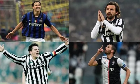 11 cầu thủ từng khoác áo Juventus và Inter Milan: Pirlo, Ibrahimovic và ai nữa?