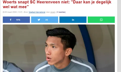 SC Heerenveen thật sự không biết cách dùng Đoàn Văn Hậu?