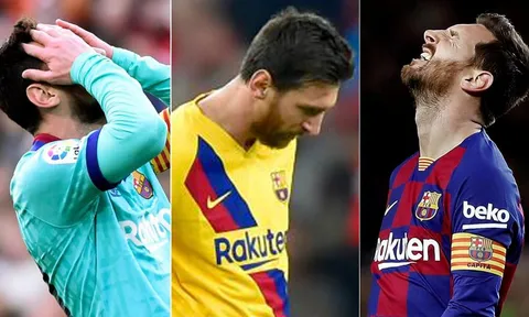 Gặp đại hạn, Messi tạo nên kỷ lục đáng xấu hổ tại giải quốc nội