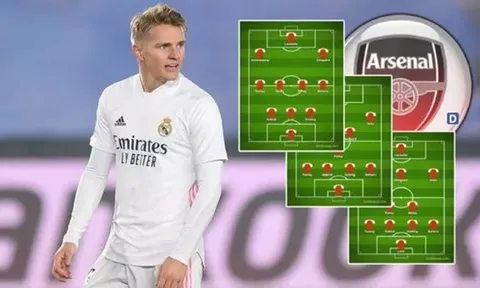 3 sơ đồ cho HLV Mikel Arteta khi sở hữu Martin Odegaard