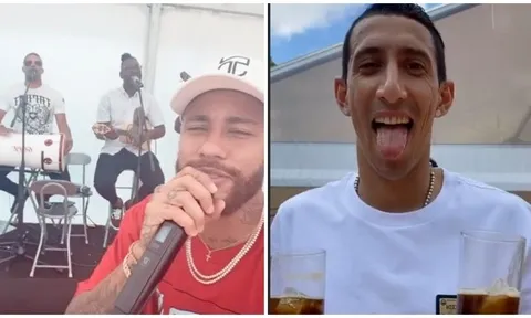Neymar "quẩy tung nóc" mừng cú ăn ba quốc nội của PSG