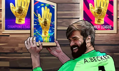 Đi qua mọi giới hạn, Alisson Becker giành 'hattrick' không tưởng