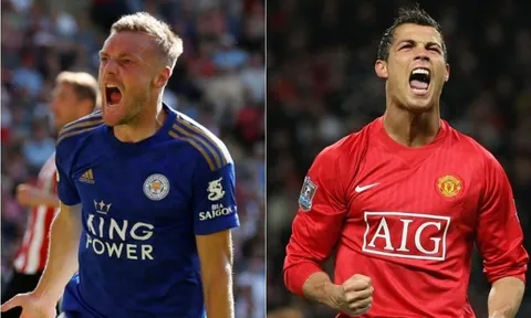 Sau Van Nistelrooy, đến lượt Ronaldo bị Vardy vượt mặt