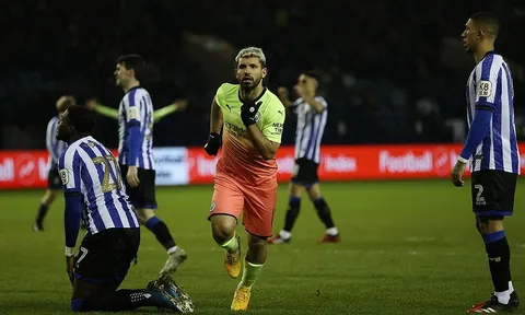 Aguero nổ súng, Man City tiến thẳng vào tứ kết