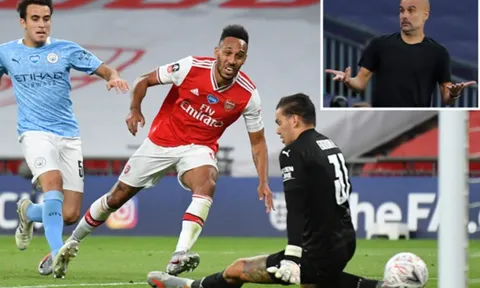 Aubameyang bùng nổ, Arsenal "hạ đẹp" Man City tại bán kết FA Cup