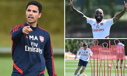 Mikel Arteta "quát tháo", dàn sao Arsenal vui như hội ngày trở lại