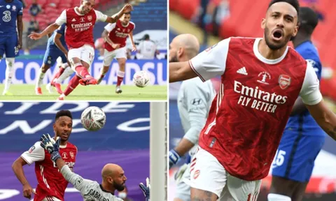 Aubameyang bùng nổ, Arsenal trở thành tân vương FA Cup