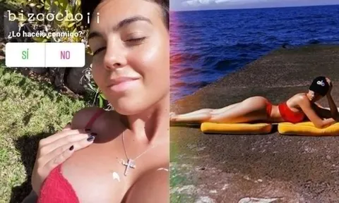 Bạn gái Ronaldo khoe ngực bự nóng bỏng