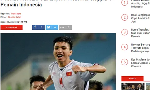 Báo Indo: Văn Hậu sẽ dự Europa League, sắp vượt mặt 3 ngôi sao của Indonesia