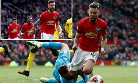 Bom tấn Fernandes thăng hoa, Man United vùi dập Watford trên sân nhà