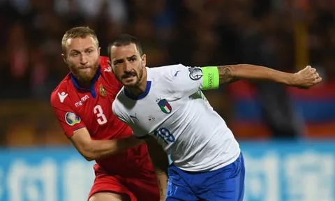 Bonucci có siêu phẩm kiến tạo, Italia nhọc nhằn lội ngược dòng trước Armenia