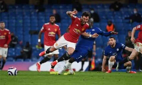 Bruno Fernandes và những thống kê "thảm họa" trận gặp Chelsea