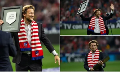 NÓNG! Diego Forlan nhận được sự tri ân đặc biệt ở trận derby Madrid