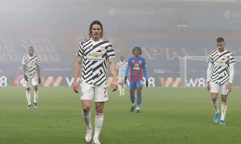 Cavani mang đến sự thất vọng cùng cực cho CĐV Man United ở trận hòa Crystal Palace