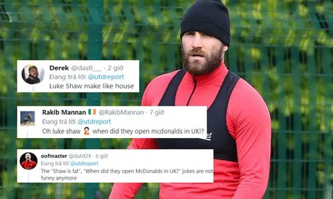 CĐV Man Utd: "Nhìn Shaw béo lên kìa, anh ấy vừa mở cửa hàng McDonald's à"