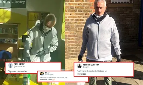 CĐV Tottenham phát cuồng, ca ngợi Jose Mourinho vì 1 nghĩa cử cao đẹp thời COVID-19