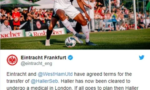 CHÍNH THỨC: Frankfurt xác nhận, chân sút 45 triệu trên đường đến London