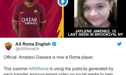 CHÍNH THỨC: Roma có tân binh trong mùa hè, mức phí 21 triệu euro
