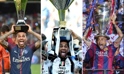 Choáng với bộ sưu tập danh hiệu đồ sộ của Dani Alves