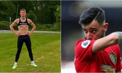 "Cỗ máy Man Utd" khoe thân hình lực lưỡng, Bruno Fernandes lập tức nhắc 1 câu