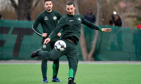 "Cô Vy" không thể cản được Ibrahimovic tập luyện