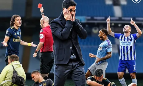 Cú bóp cổ của Guendouzi và sự sụp đổ mang tên Arsenal