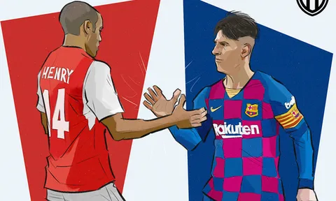 Đạt cột mốc "thế kỷ", Messi bước vào ngôi đền huyền thoại cùng Henry