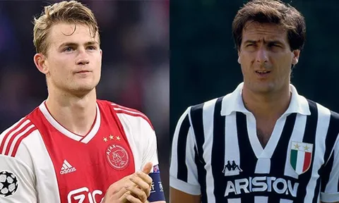 De Ligt vinh dự được so sánh với huyền thoại Juventus