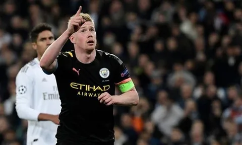 10 thống kê đặc biệt sau trận Real Madrid 1-2 Man City:  Cú sốc về De Bruyne!