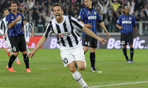 Del Piero lập siêu phẩm đá phạt vào lưới Inter Milan