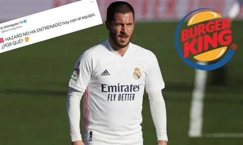 Dính chấn thương, Hazard còn bị Burger King 'chọc ngoáy'