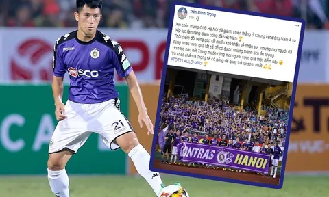 Đình Trọng gửi thông điệp đến CLB Hà Nội sau khi giành vé đi tiếp tại AFC Cup