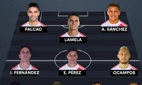 Đội hình chất lượng của River Plate nếu không bán cầu thủ: 2 'bom xịt' M.U góp mặt