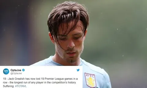 SỐC! Xuất hiện kỷ lục 19 trận thua liên tiếp ở Premier League