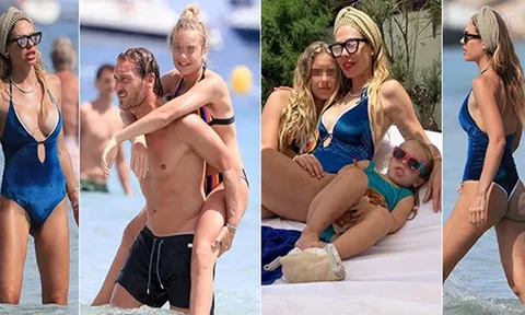 Gác lại nỗi buồn, huyền thoại AS Roma đi nghỉ mát cùng cựu người mẫu