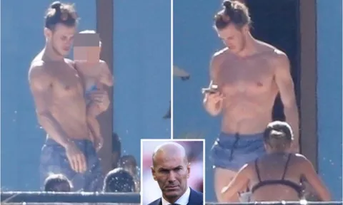 Gareth Bale lộ body "khủng" bên cạnh hôn thê Emma-Rhys Jones