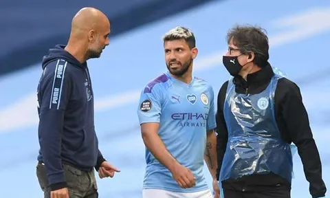 XONG! Aguero vắng mặt trận Man City gặp Lyon