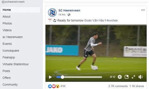 Heerenveen báo tin cực vui, Văn Hậu sẽ có trận ra mắt tối nay?