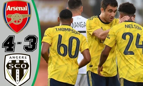 Highlights: Angers 1-1 Arsenal (Giao hữu)