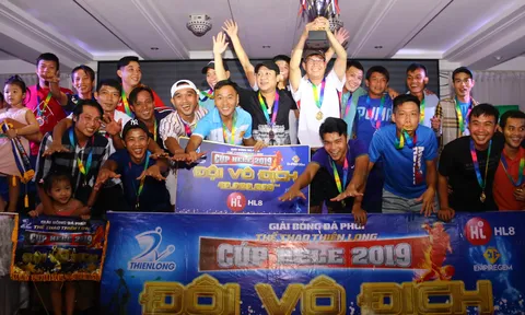 Minh Nhật FC bất ngờ lên ngôi vương giải Phủi Thể thao Thiên Long 2019