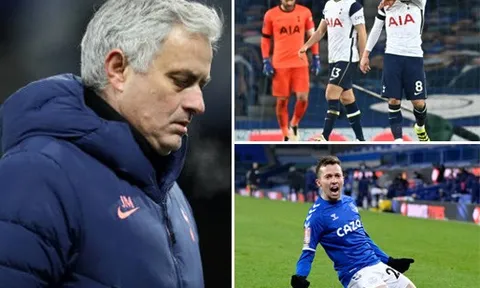 Jose Mourinho tái hiện kỷ lục buồn sau trận đấu điên rồ với Everton