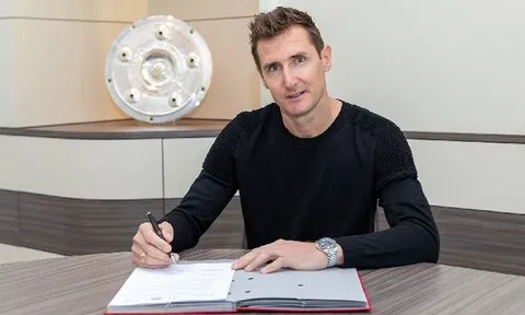 CHÍNH THỨC: Miroslav Klose được bổ nhiệm vào BHL Bayern Munich