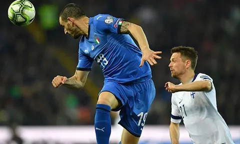 Leonardo Bonucci đi vào lịch sử Azzurri sau trận đấu gặp Phần Lan