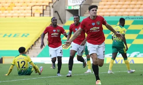 Maguire ghi "bàn thắng vàng", Man Utd chật vật thoát hiểm trước Norwich