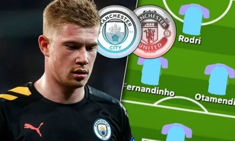 Man City ra sân với đội hình nào ở derby Manchester?