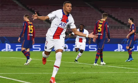 Mbappe nã hat-trick, PSG nhấn chìm Barcelona ngay tại Camp Nou