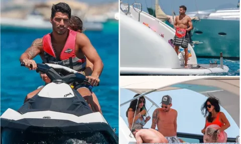 Messi cùng 2 bạn thân vui vẻ dưới ánh nắng bên cạnh các WAGS sexy